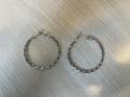 Naušnice stříbrné barvy - větší kruhy