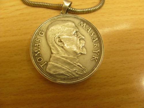 Prezident TGM - stříbrná mince z&nbsp;roku 1935.