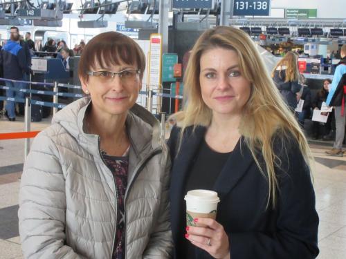 At Prague airport with Adélka